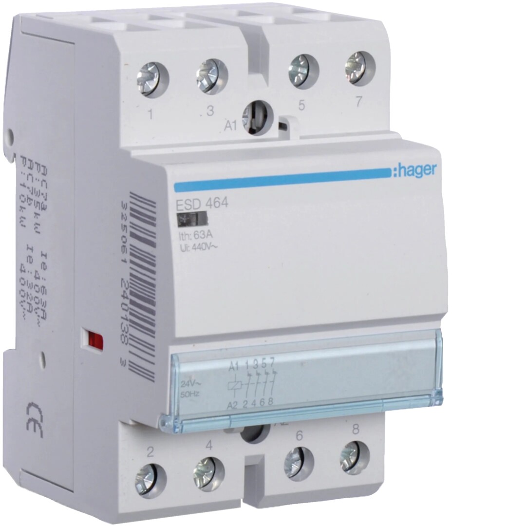 Kontaktors 63A, 4NC, 24V