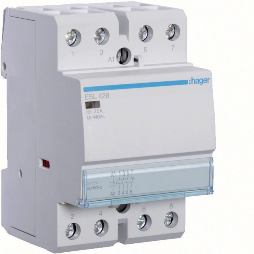 Kontaktors 25A, 3NO+1NC, 12V