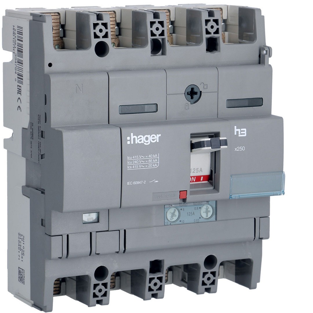MCCB X250 4P 60% 40kA 125A TM