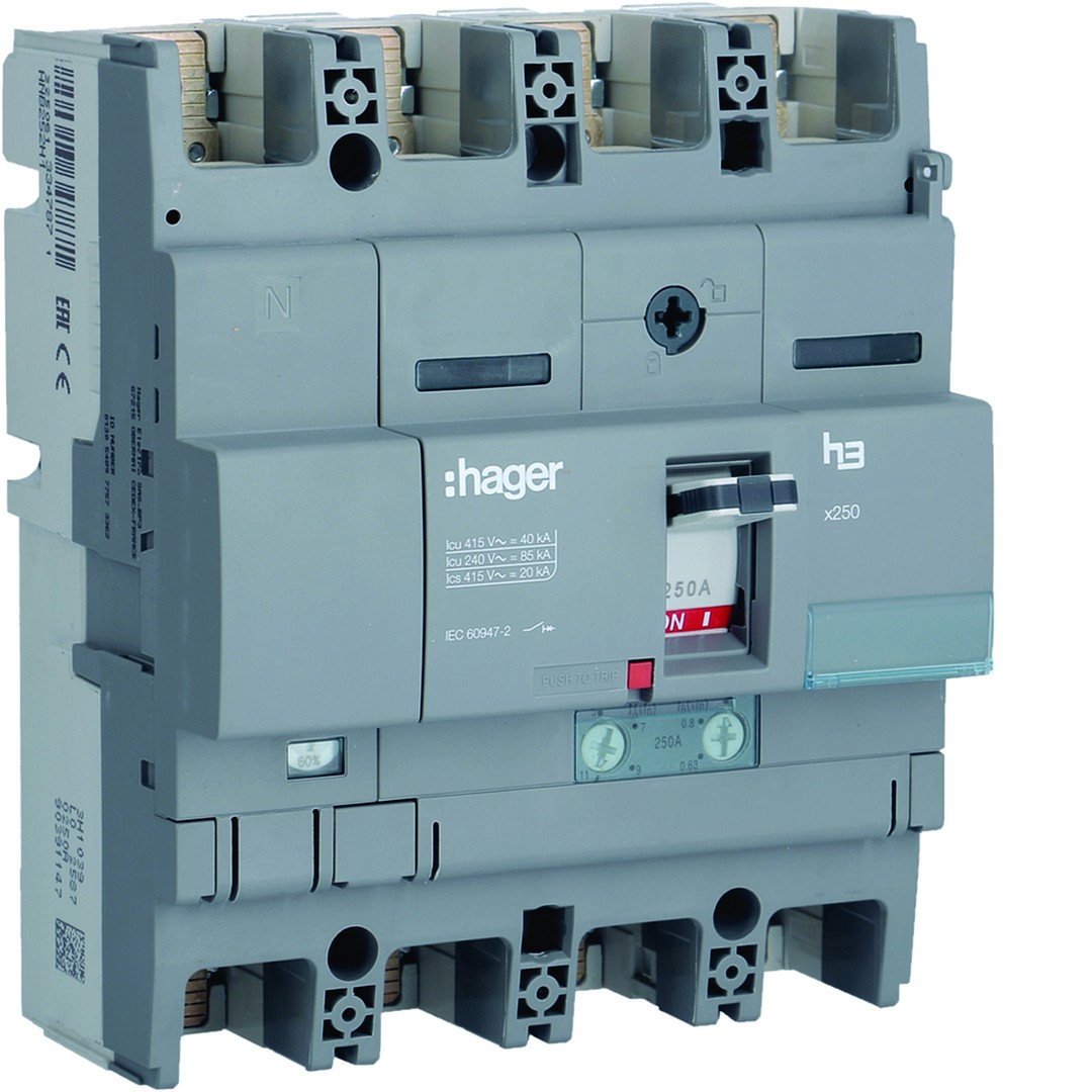 MCCB X250 4P 60% 40kA 250A TM
