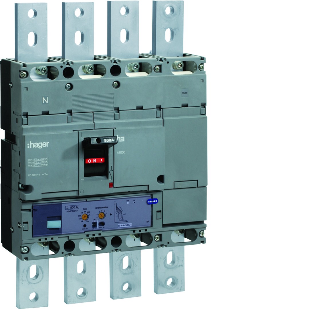 MCCB h1000 4P 50kA 800A LSI