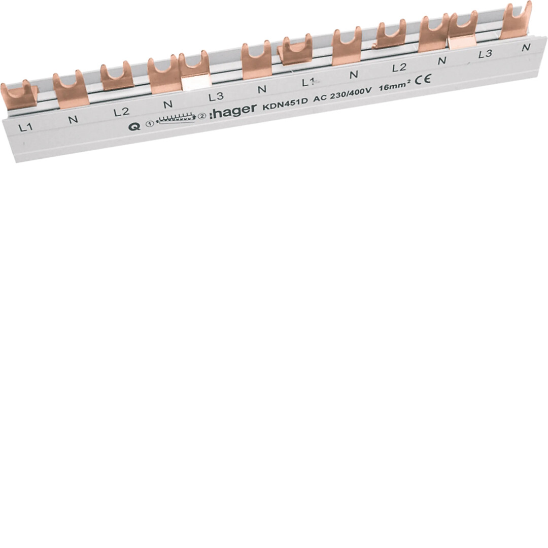 Kopne 3 polu+N ar dakšu savienojumu 16mm² 80A 12 moduļi
