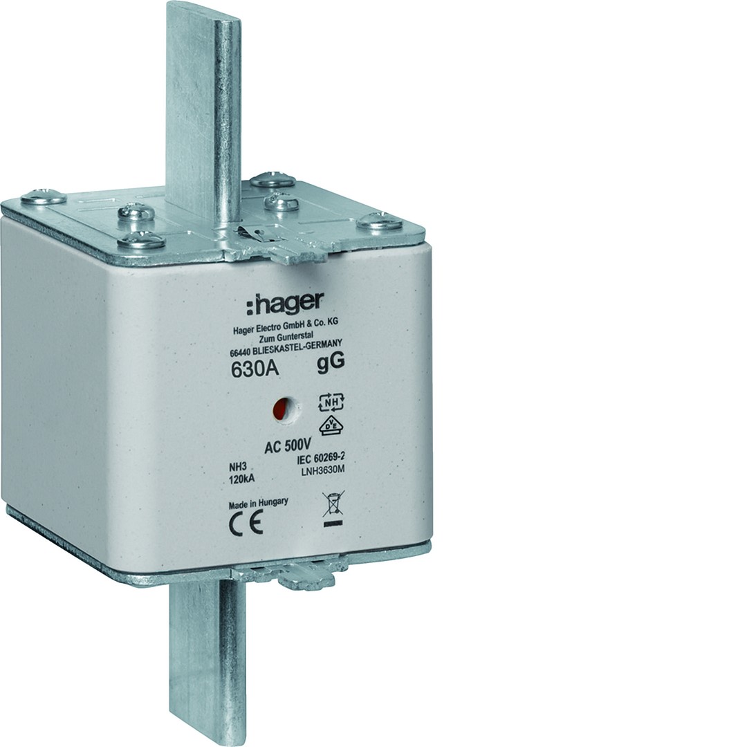NH drošinātājs NH3 gG 500V 630A