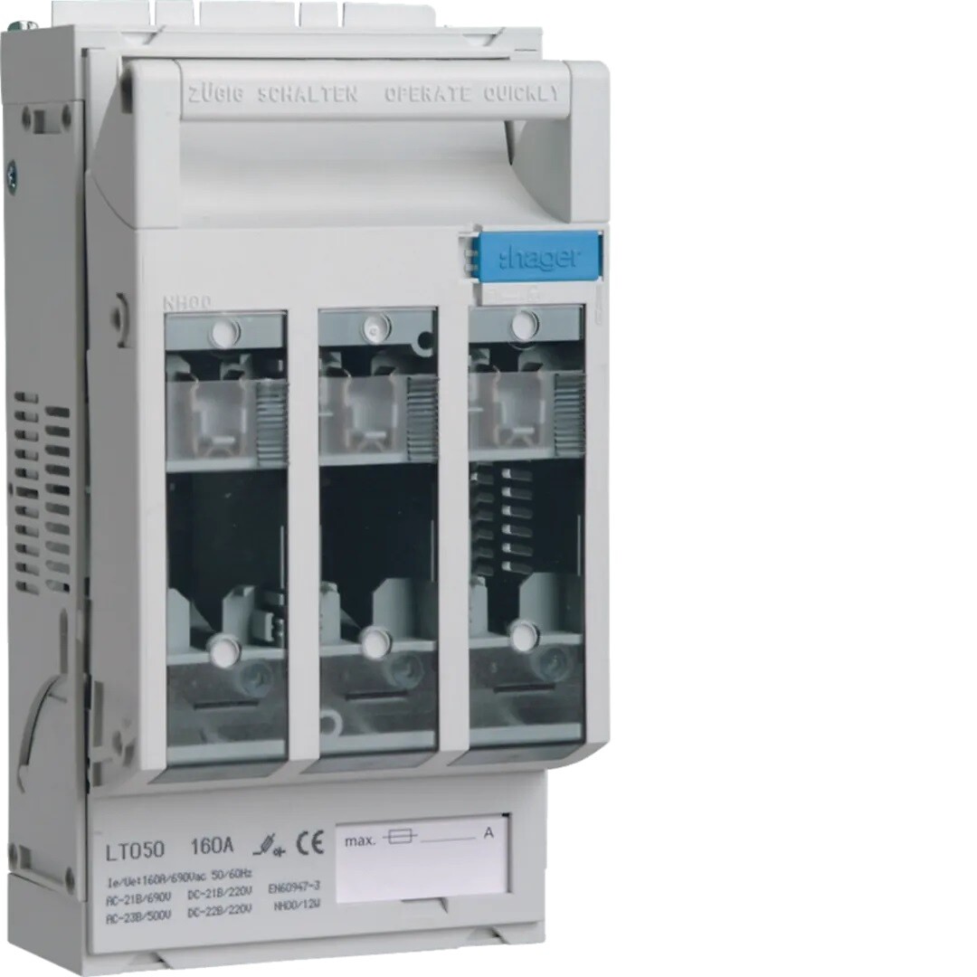 Drošinātāju slēdzis LT NH00 160A, DIN RK