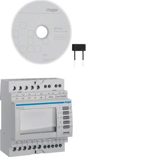 Multifunksjonsmeter, for din-skinne