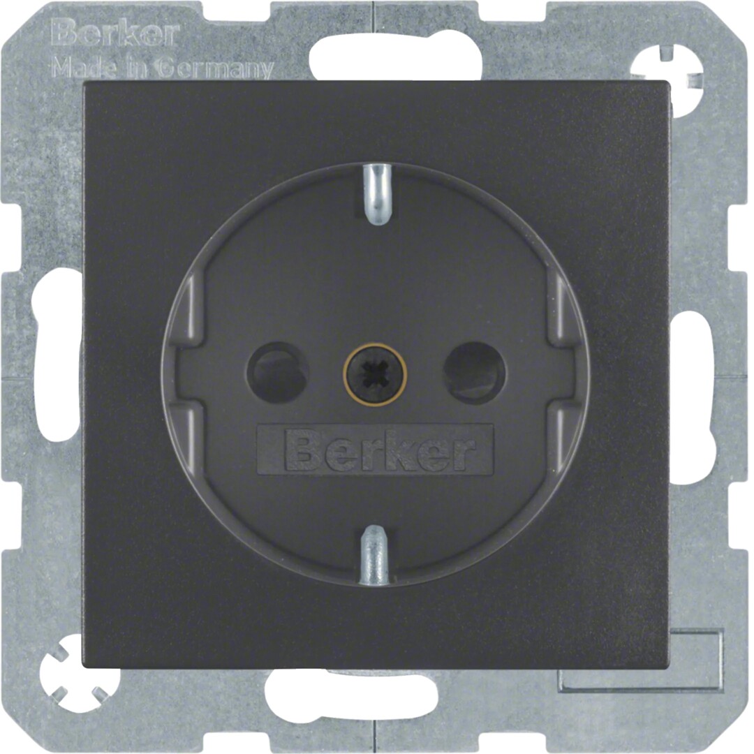 Berker S.1 stikk m/jord innfelt antrasitt