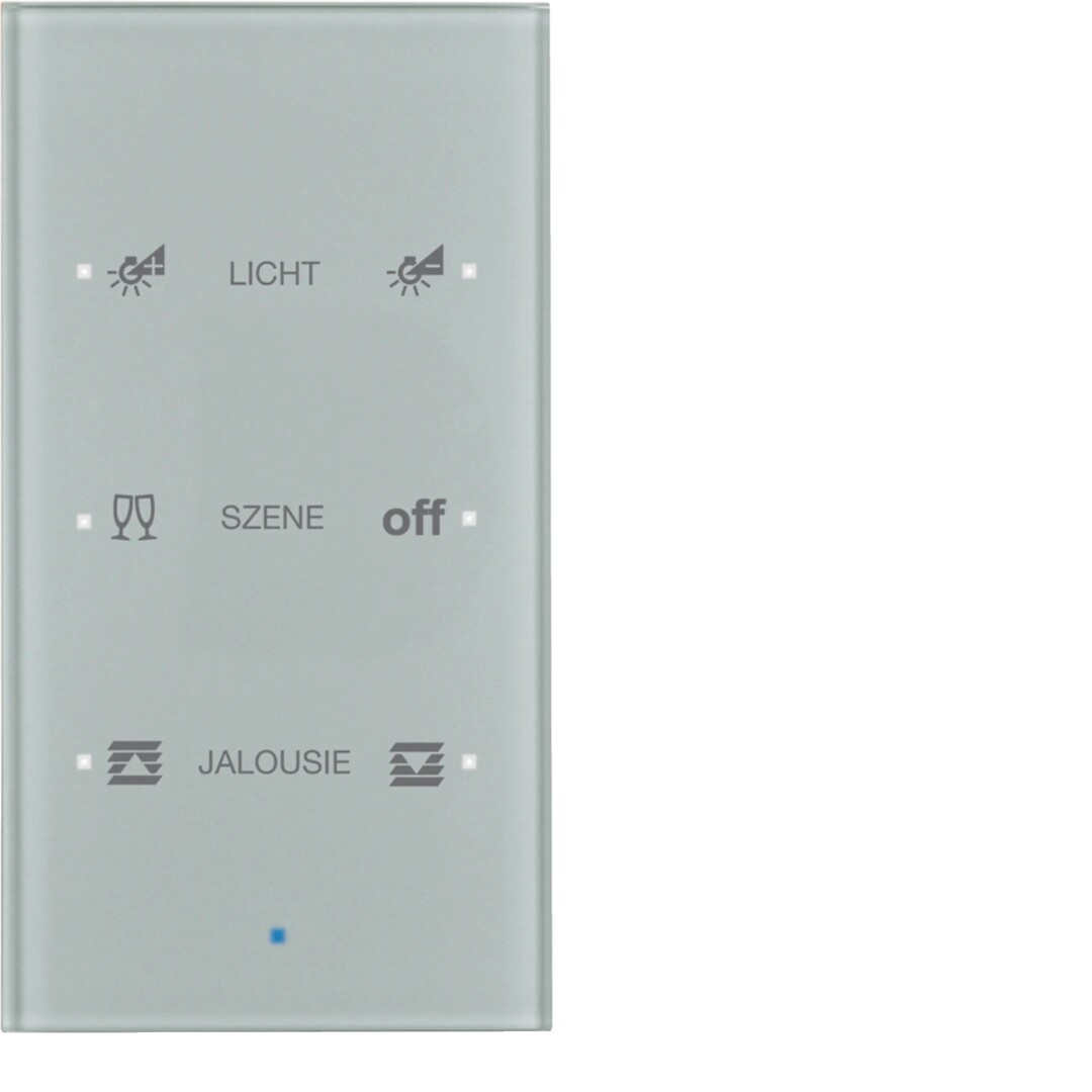 TS sensor 3 kanaler glass aluminium med merking