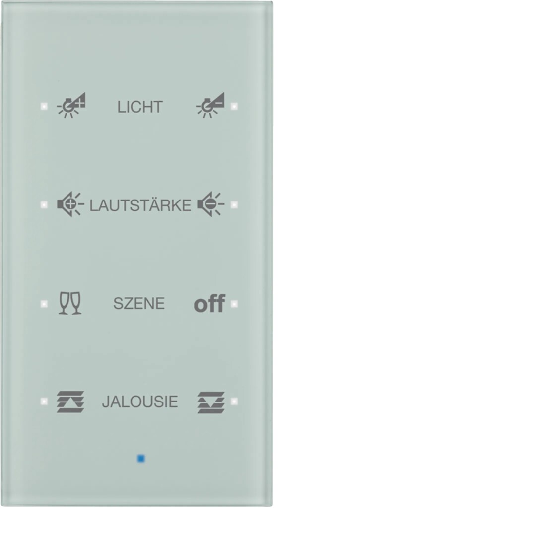 TS sensor 4 kanaler glass hvit med merking