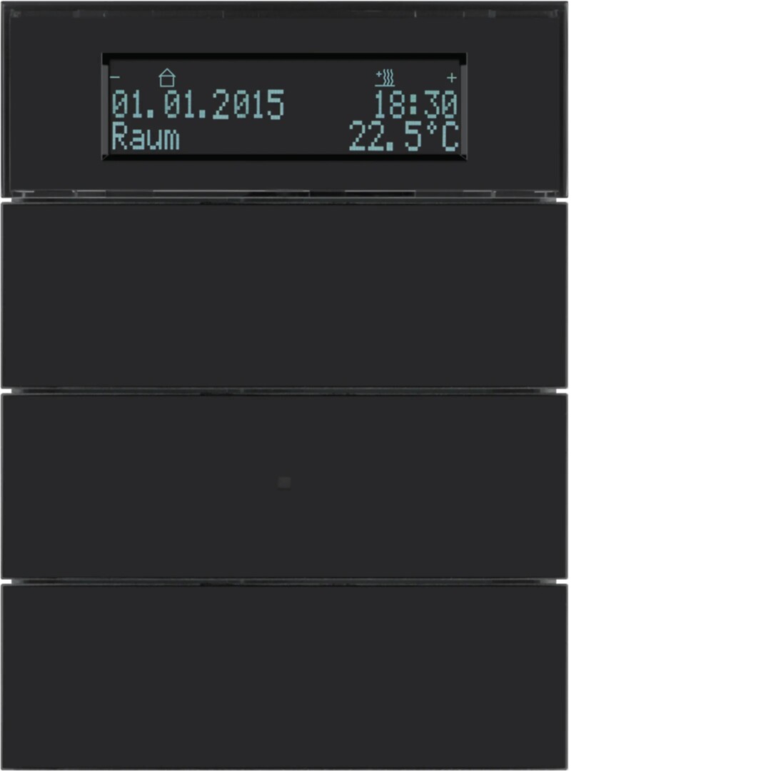 B.IQ 3 kanaler glass sort med termostat