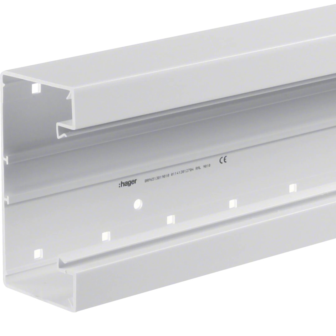 Kanalunderdel BRP 65×130 hvit