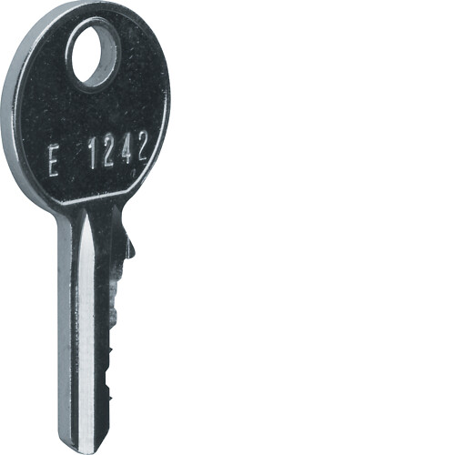 Reservenøkkel nr 1242E, for univers lås FZ597N, skap univers ip44
