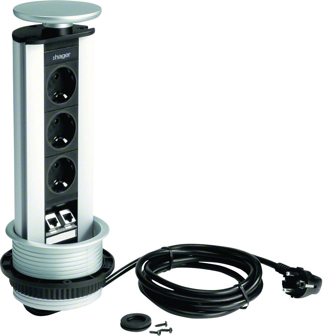 POP-UP, 3x230V, 2xRJ45