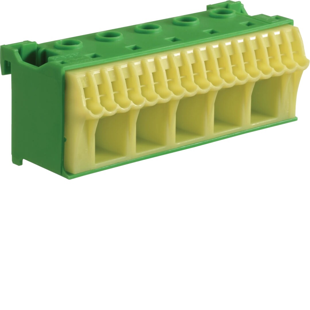 PE-klemme g/g, QuickConnect IP2x, for 17 stk 1,5/ 4 – 5 stk 1,5/ 25 mm2