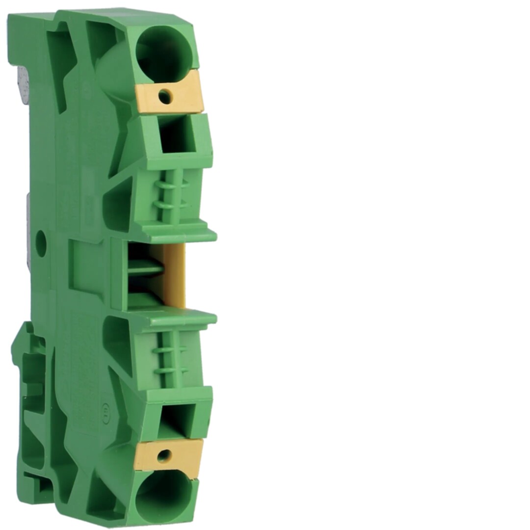 Rekkeklemme PE-jord, hurtigkobling-fjærteknikk 6-/ 10mm2 leder, 57A 800V
