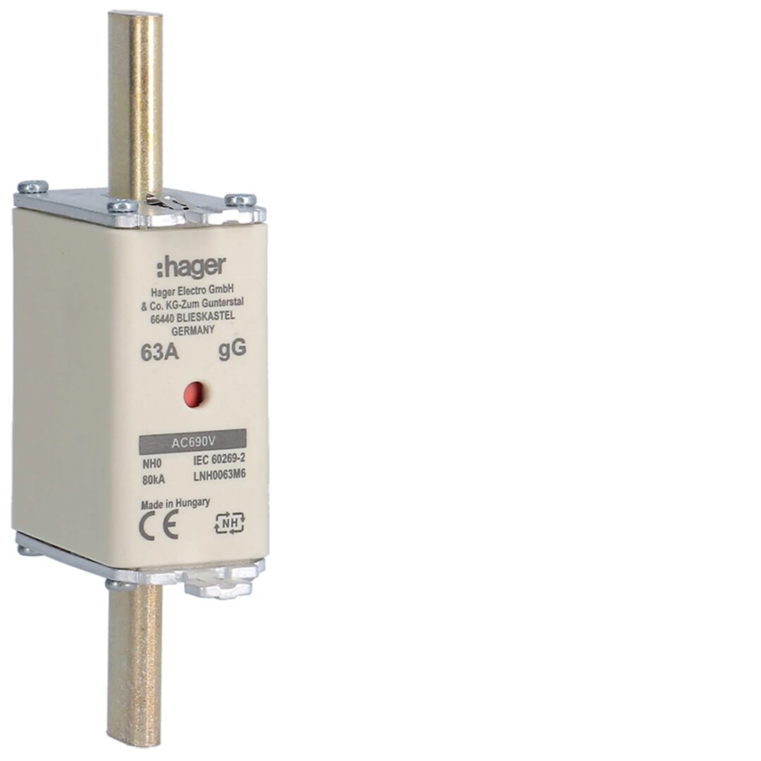 NH sikringer gG, 00-1-2-3, 10-400A, 690VAC