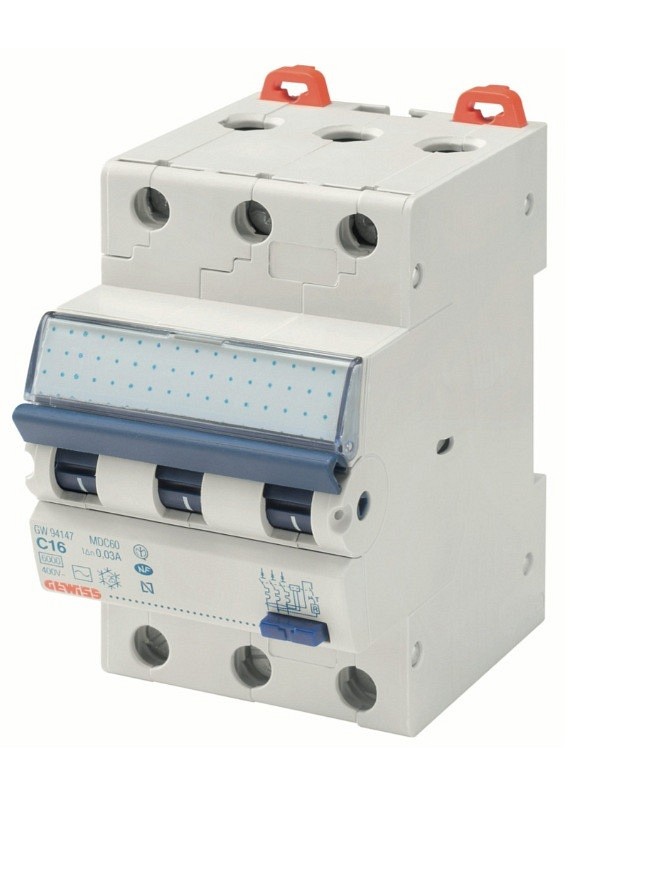 Jordfeilautomat 3x16A C A/30mA 10kA 230V