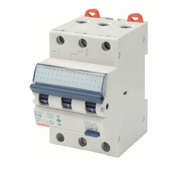Jordfeilautomat 3x32A C A/30mA 10kA 230V