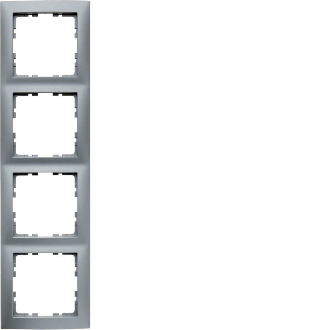 S.1 Berker ramme 4 hull aluminium