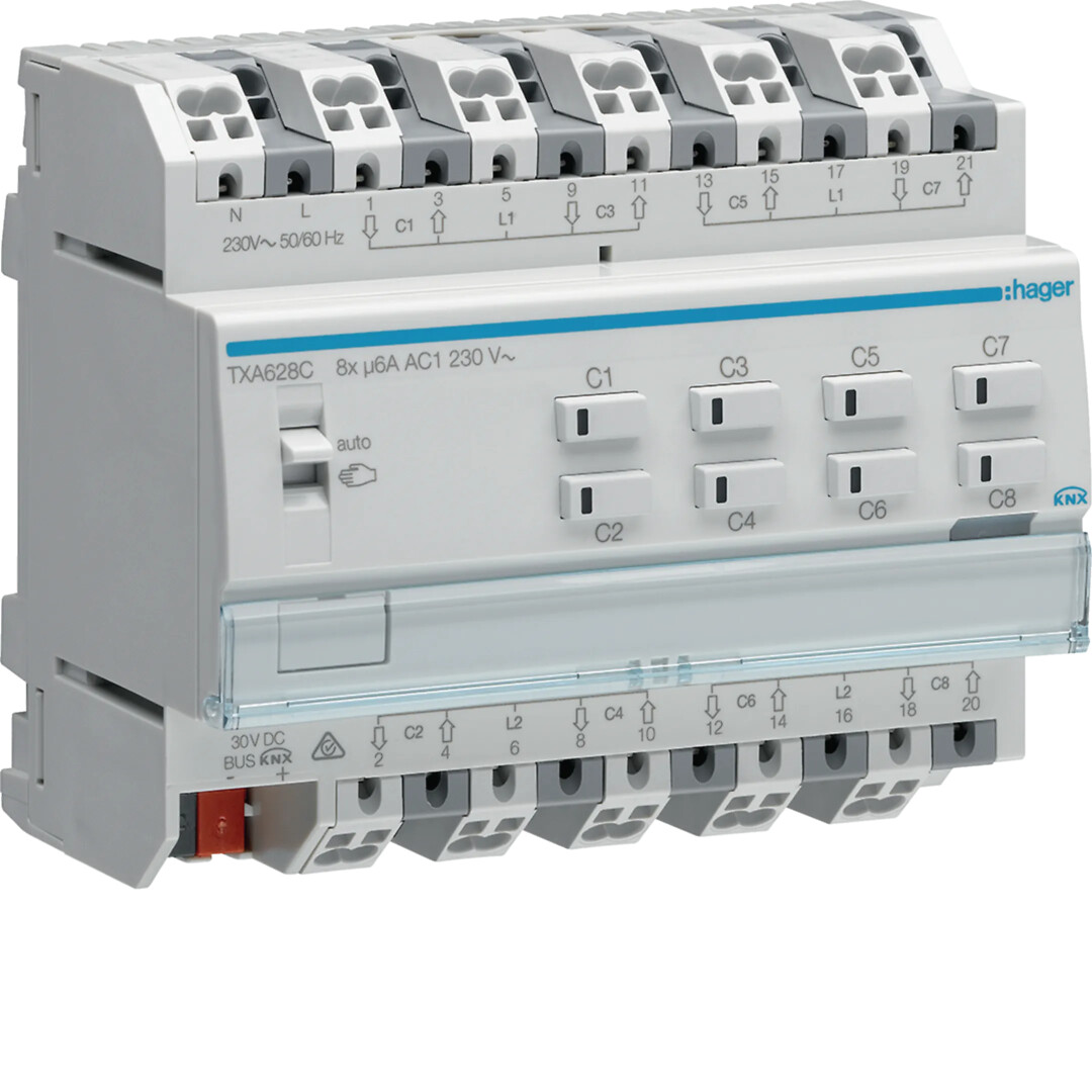 KNX PERSIENNEAKTOR 8 KANAL 230V MODULÆR