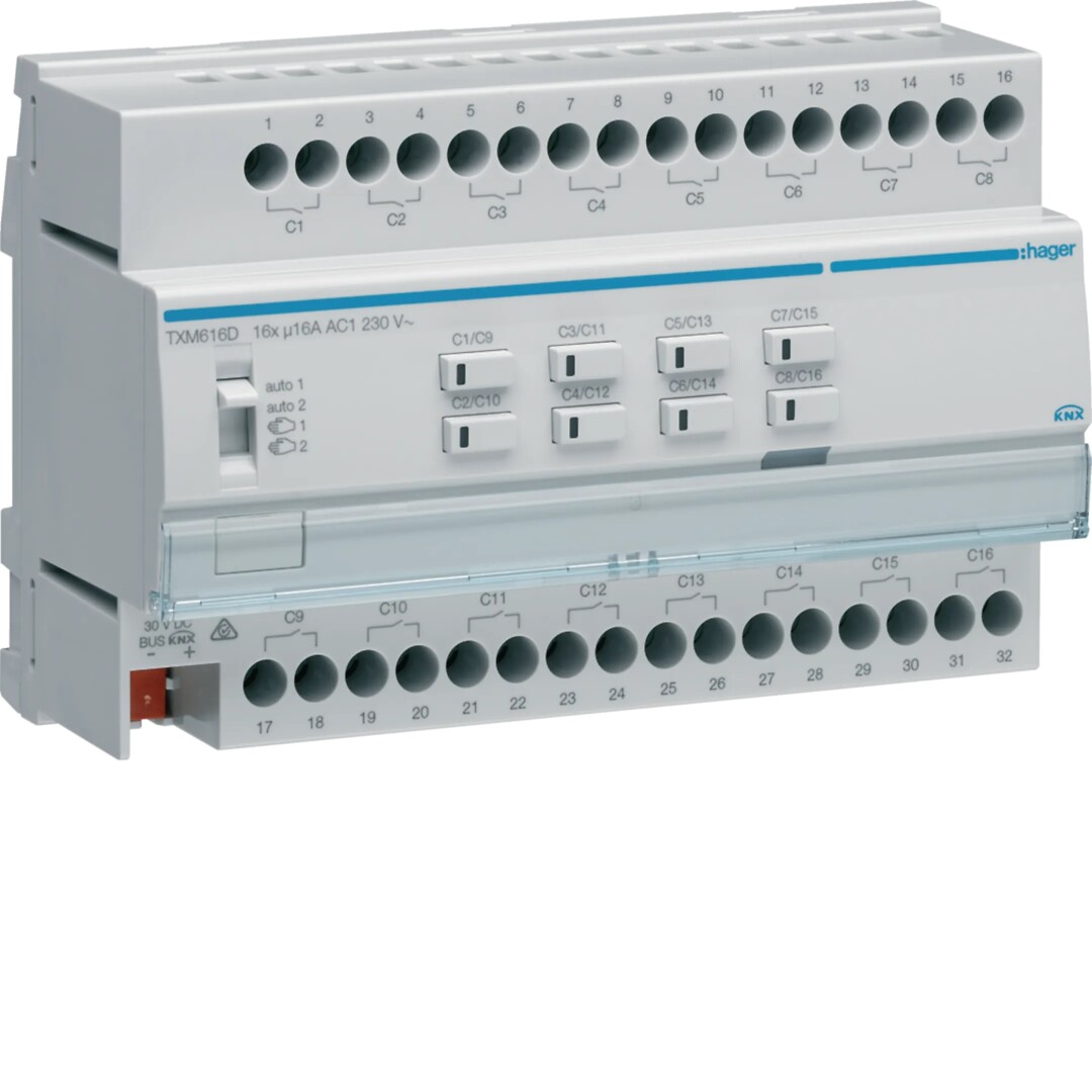 KNX BINÆRUTGANG 16 x 16A MODULÆR