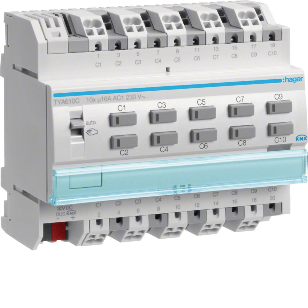 KNX BINÆRUTGANG 10X16A MODULÆR