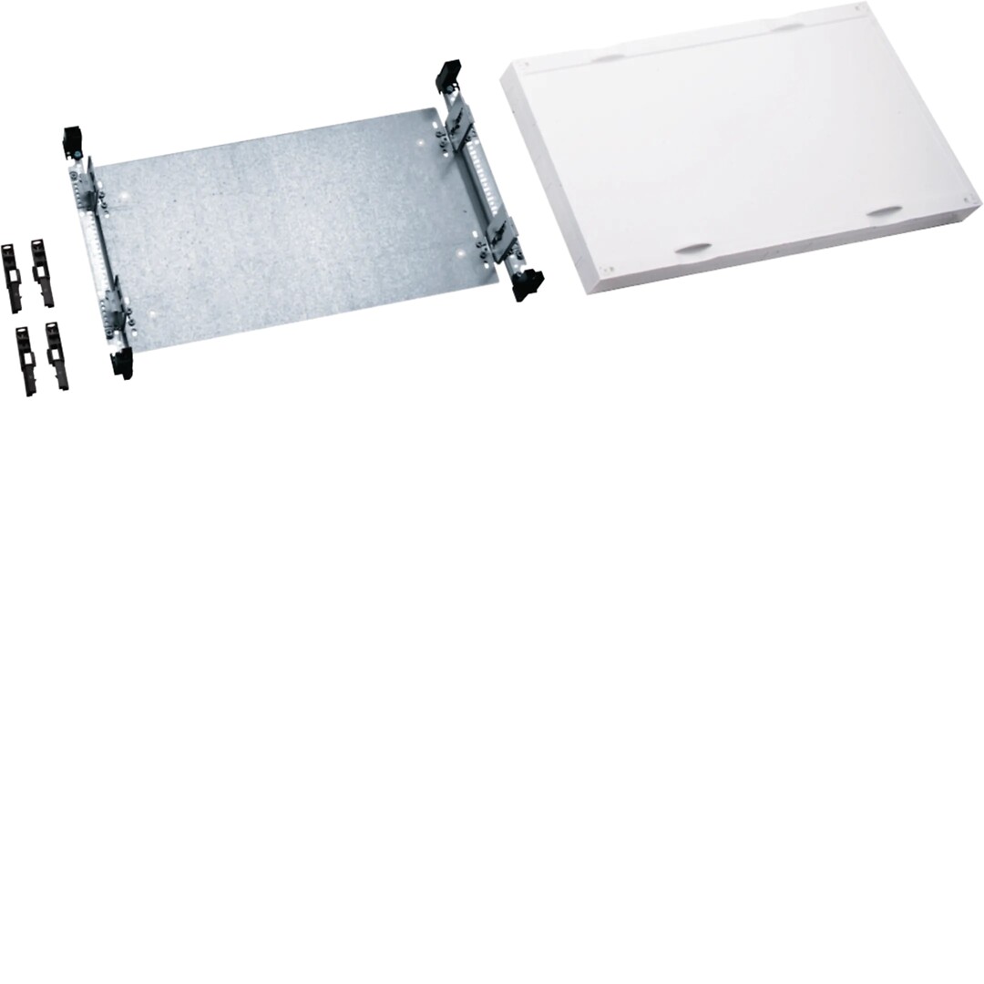 univers N kit, montasjeplate – justerbar dybde, tett deksel, h300xb500mm