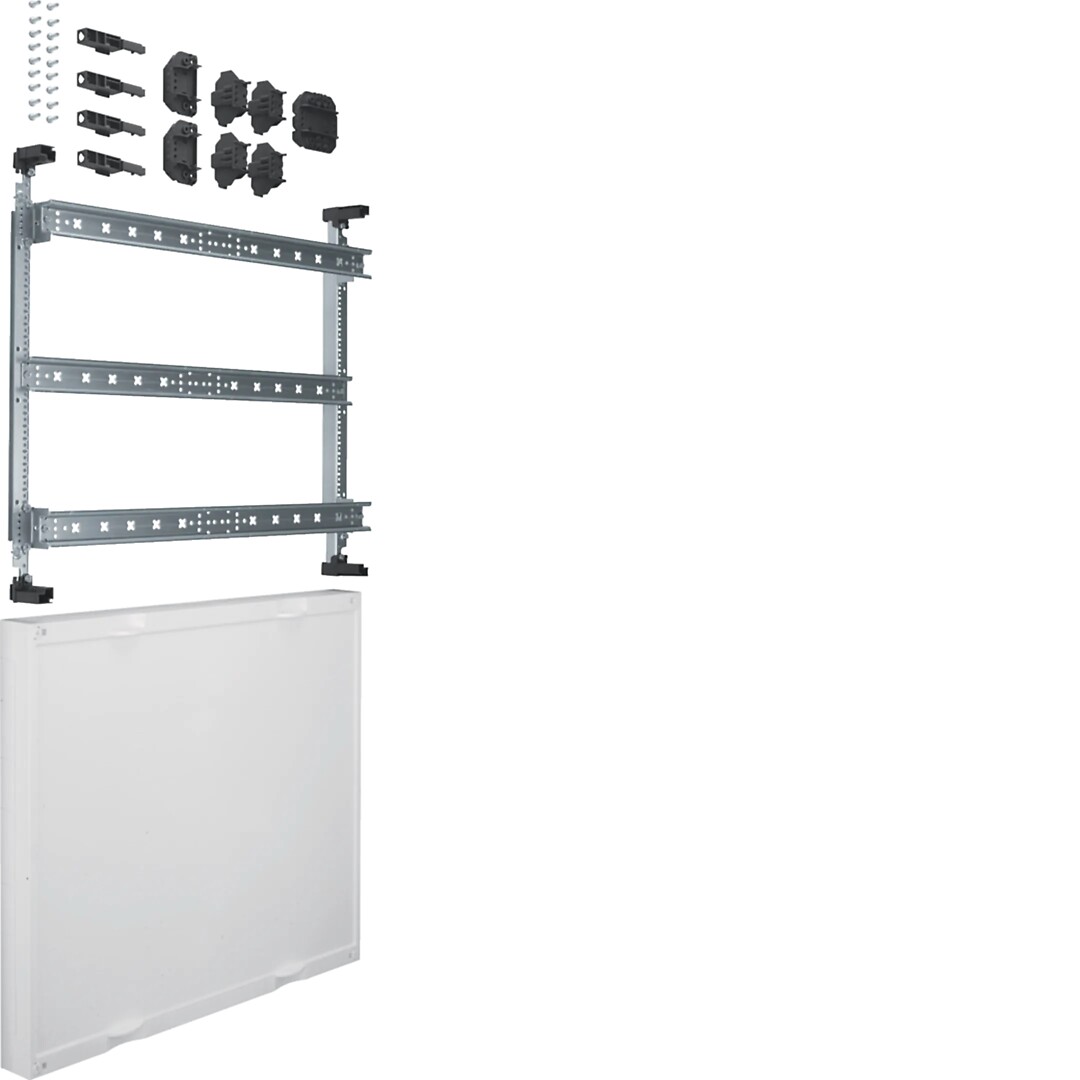 univers N kit, senket din-skinne, for rekkeklemmer e.l, tett deksel, h450xb500mm