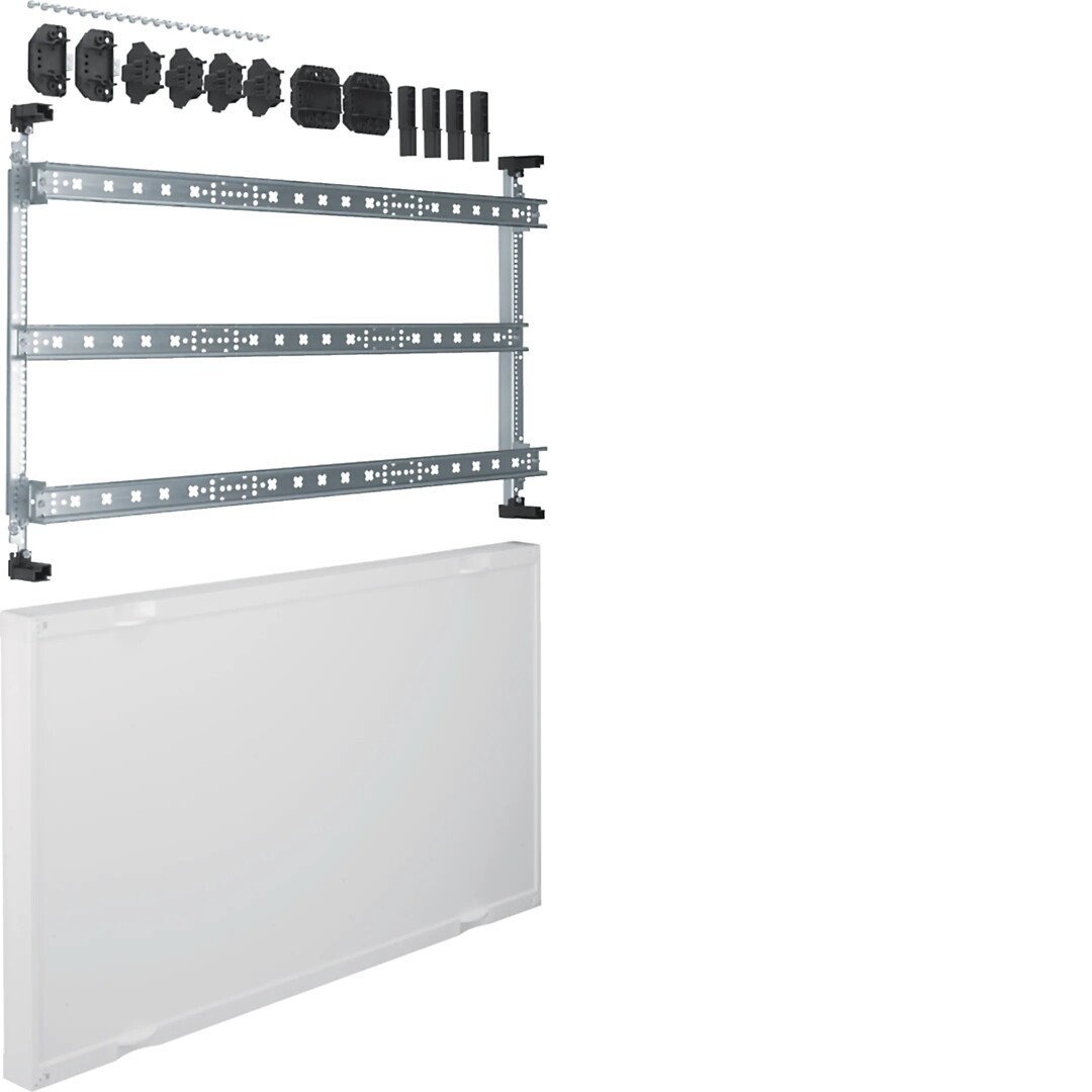 univers N kit, senket din-skinne, for rekkeklemmer e.l, tett deksel, h450xb750mm
