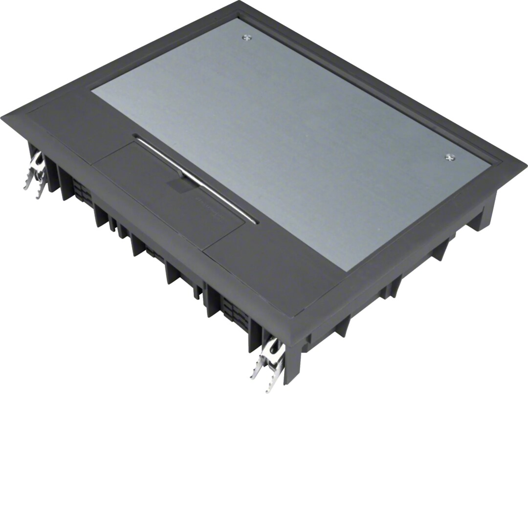 Gulvboks E09, 5mm lokk, svart farge