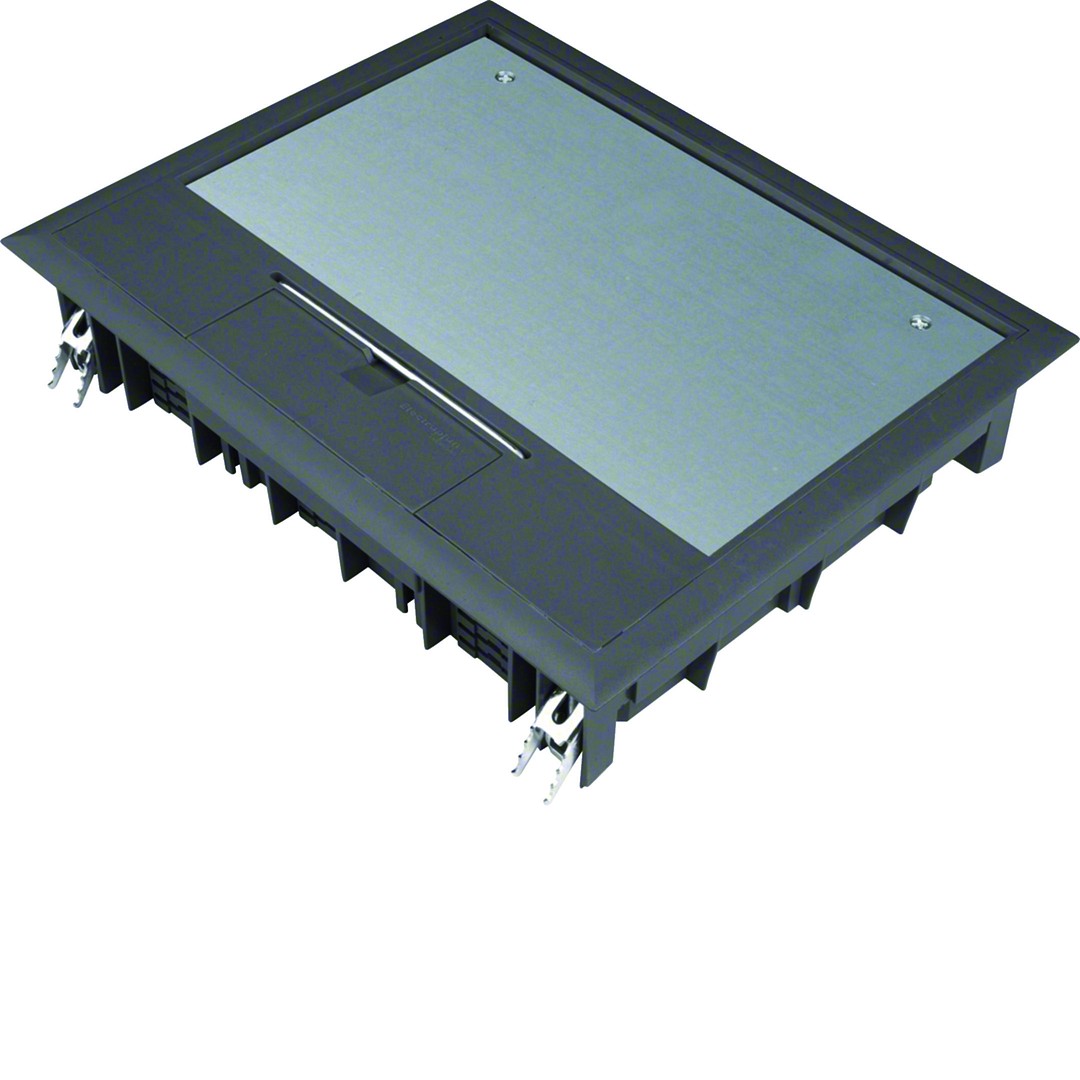 Gulvboks E09, 5mm lokk, svart farge