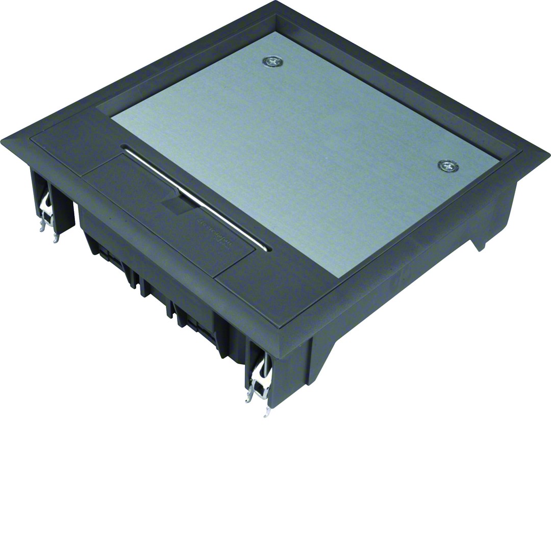 Gulvboks Q06, 12mm lokk, svart farge