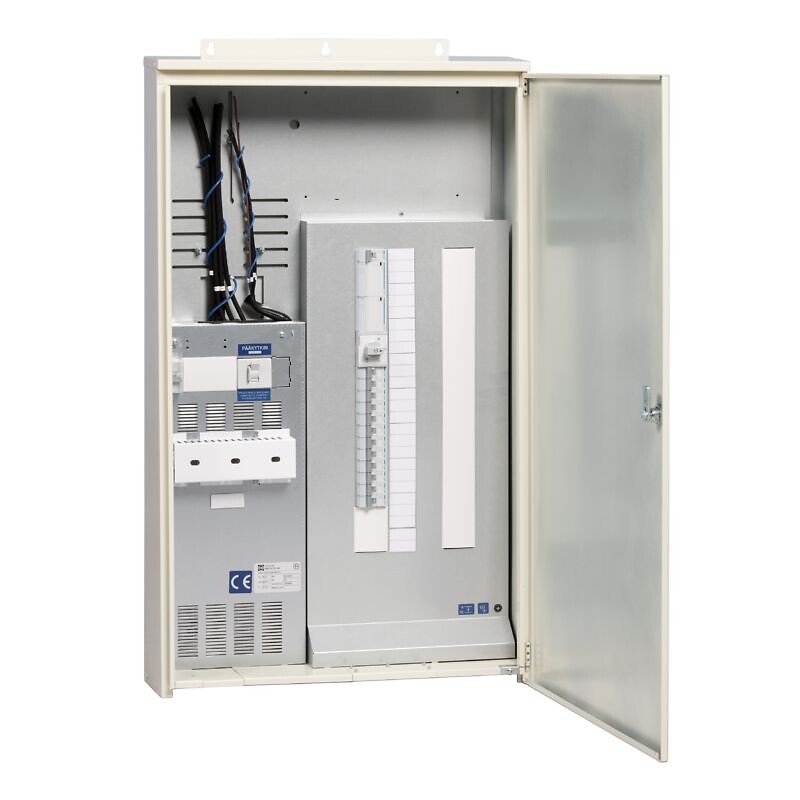 Aluevalaistuskeskus IP34 pinta In=63A, JSK 9xC16A, 2xKontaktori