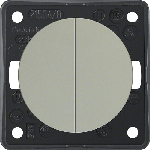 Kytkin 1+1 5A/12V, Integro Flow/Pure, kromi matta, maalattu