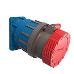 ROTOR – 20° ANGLED PANEL MOUNTED ROTOSWITCHED SOCKET 16A 3P+N+E 400V 6H IP66/67