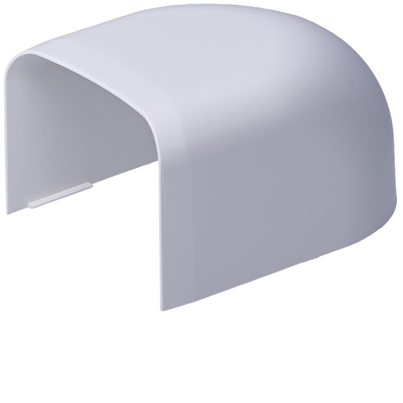 Päätykappale PVC kanavalle CLMU 65x90mm, puhtaanvalkoinen