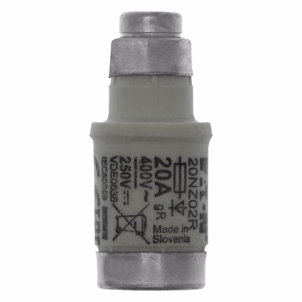 Tulppasulake 20 A 400 Vac D02 IEC gR sininen