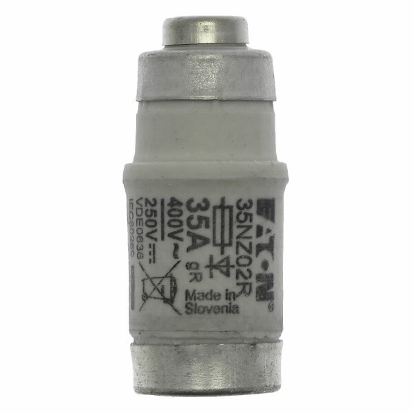 Tulppasulake 35 A 400 Vac D02 IEC gR musta