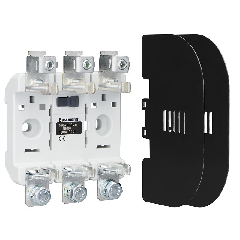 Kahvavarokealusta 3 napainen alusta NH00/000 690VAC aR 160A pultti M8-tunneliliitin 25-70 mm2 Al/Cu