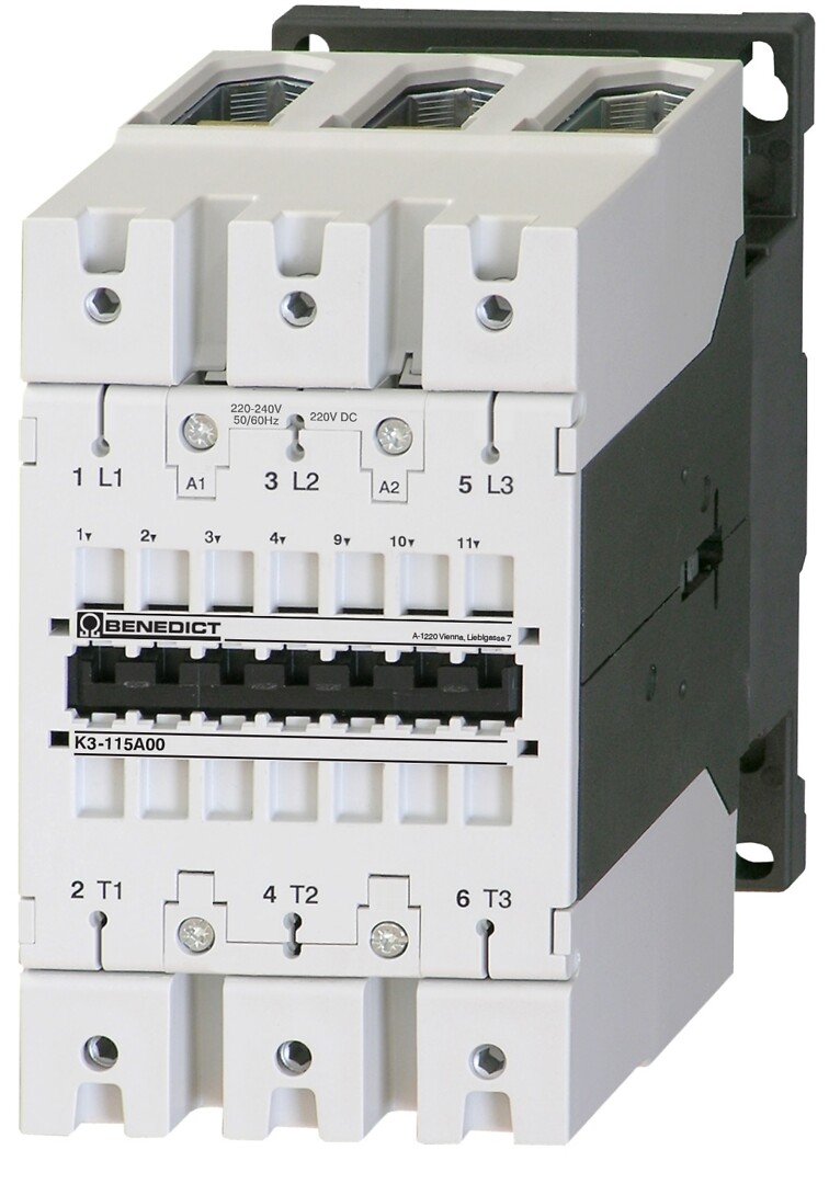 Kontaktori K3-115A00 55kW 3s kela 230VAC