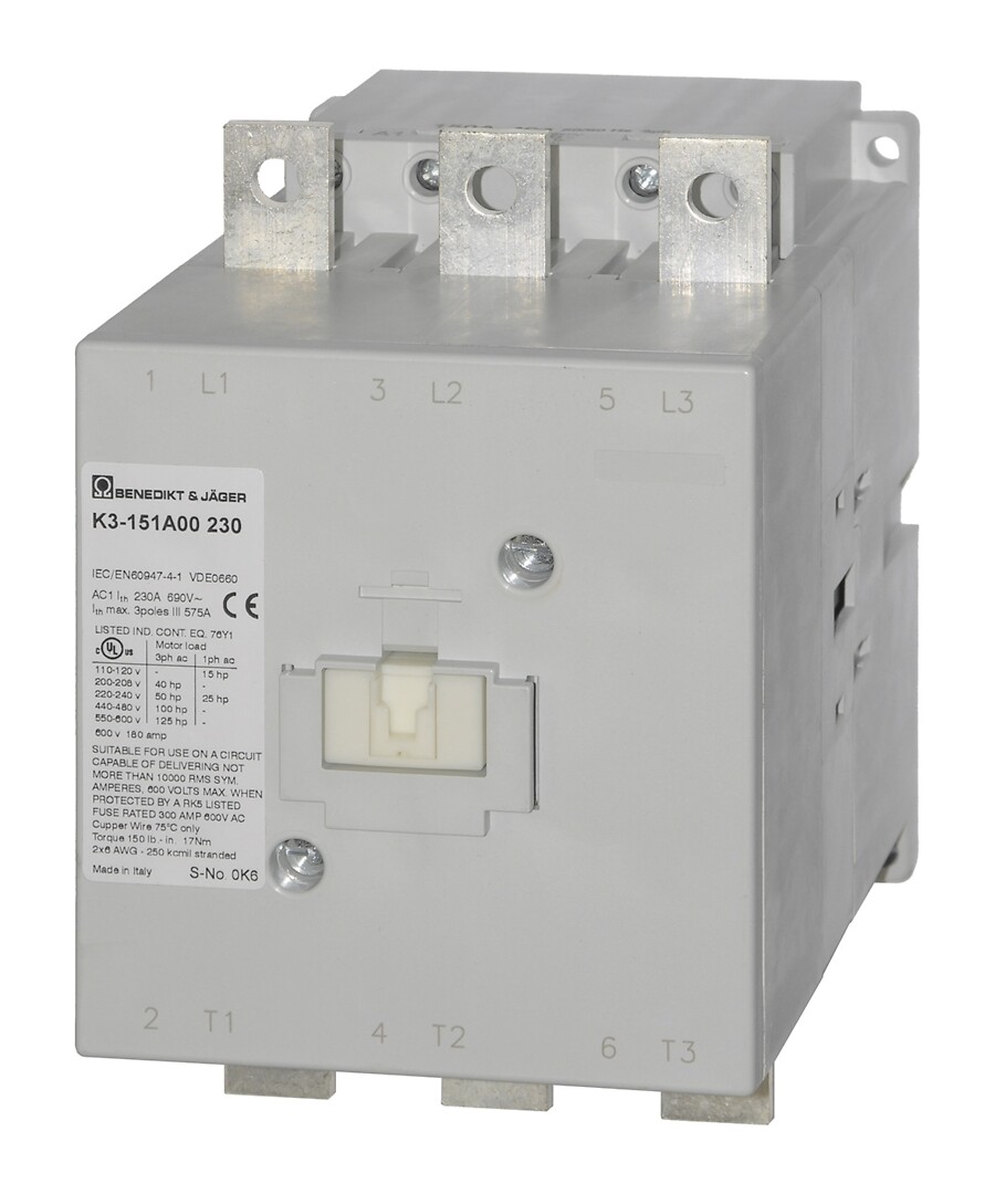 Kontaktori K3-151A00 75kW 3s kela 230VAC