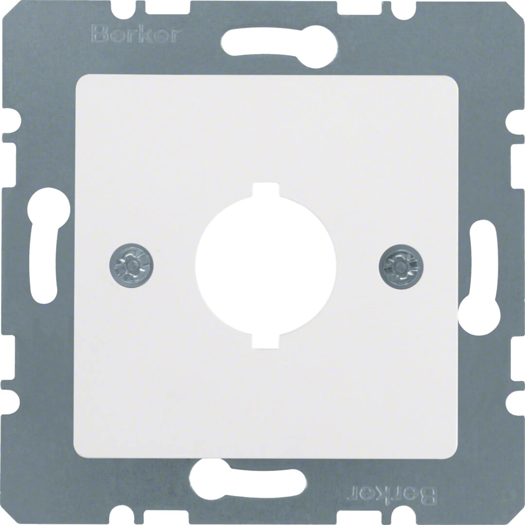 Keskiölevy 50×50 kalusteille Ø18.8mm asennusaukolla, puhtaanvalkoinen matta/sam.