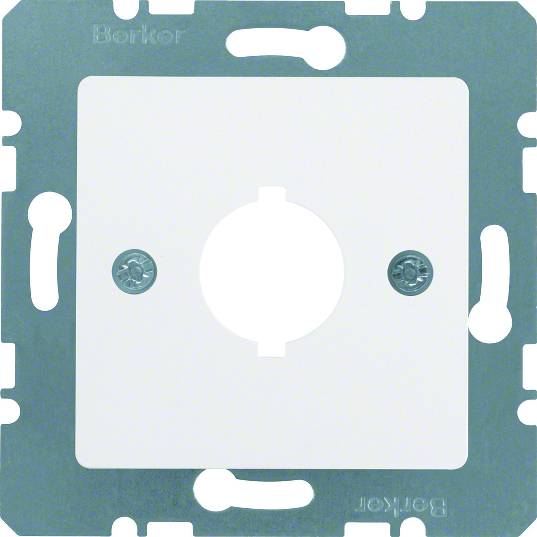 Keskiölevy 50×50 kalusteille Ø18.8mm asennusaukolla, puhtaanvalkoinen matta/sam.