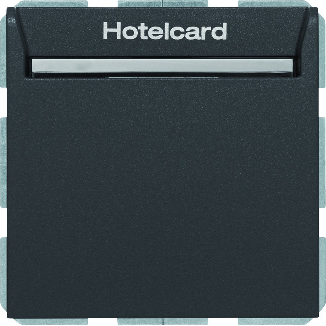Hotellikorttikytkin 1s 10A hakuvalolla, S.1/B.x, antrasiitti matta