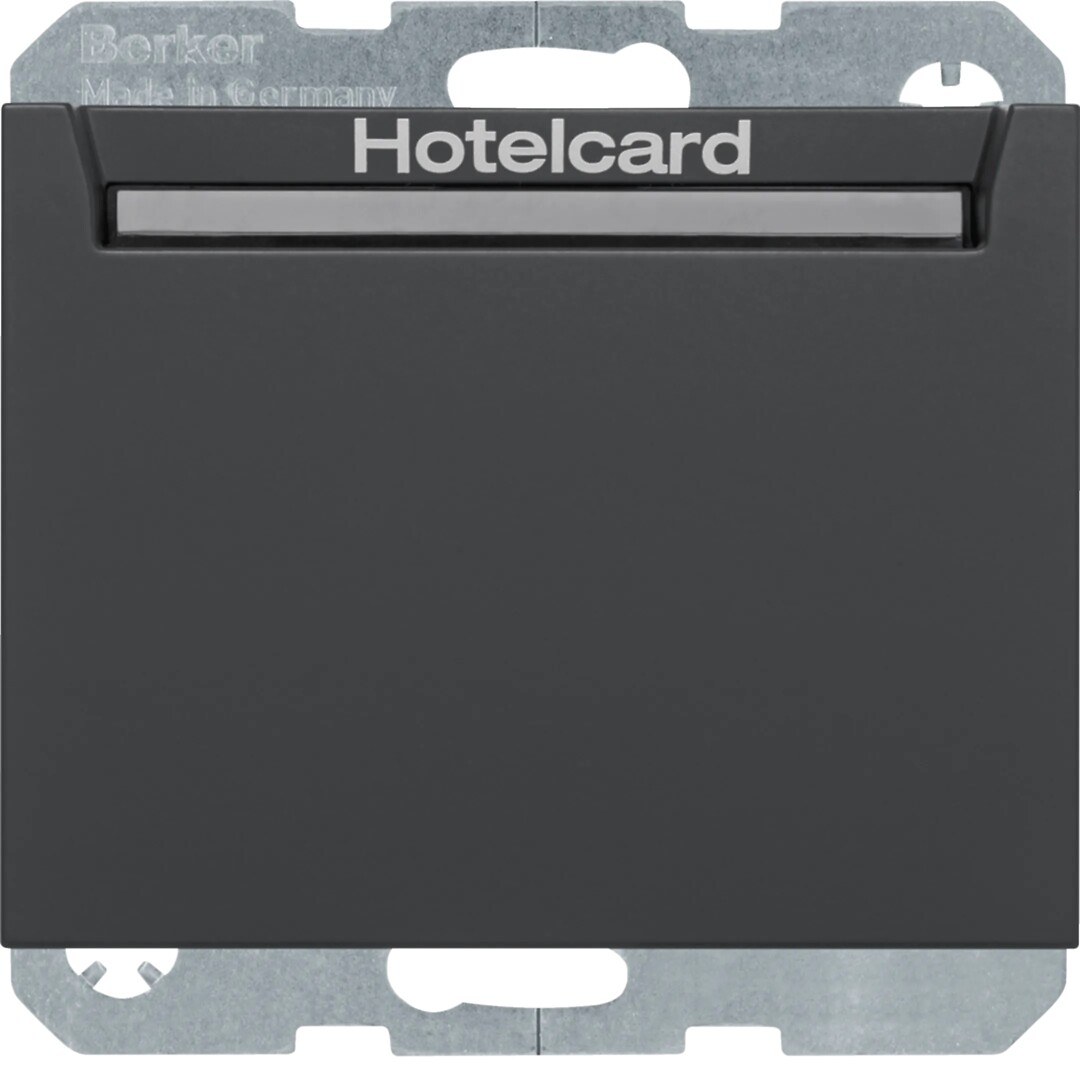 Hotellikorttikytkin 1s 10A hakuvalolla, K.1, antrasiitti matta