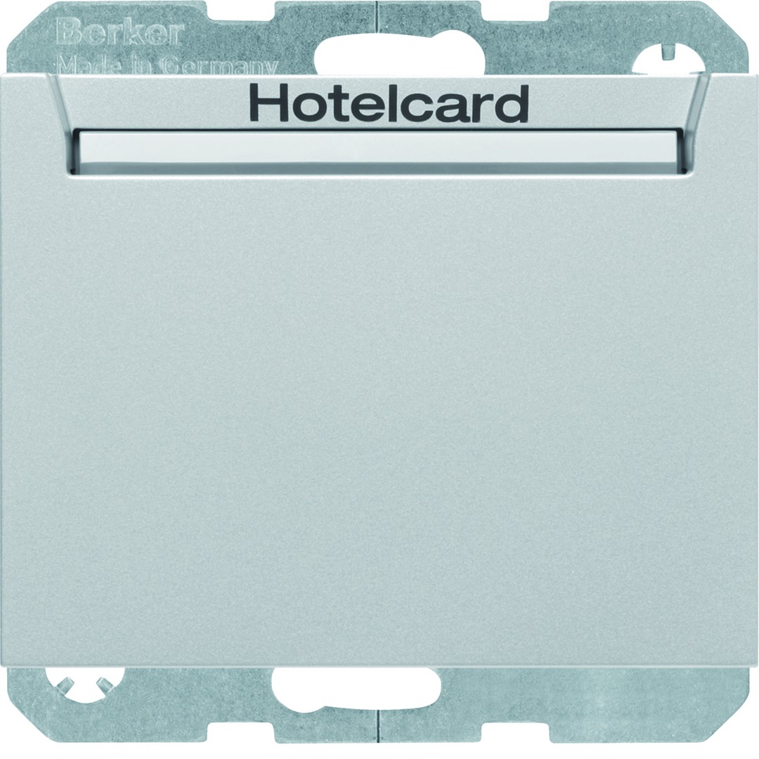 Hotellikorttikytkin 1s 10A hakuvalolla, K.5, alumiini