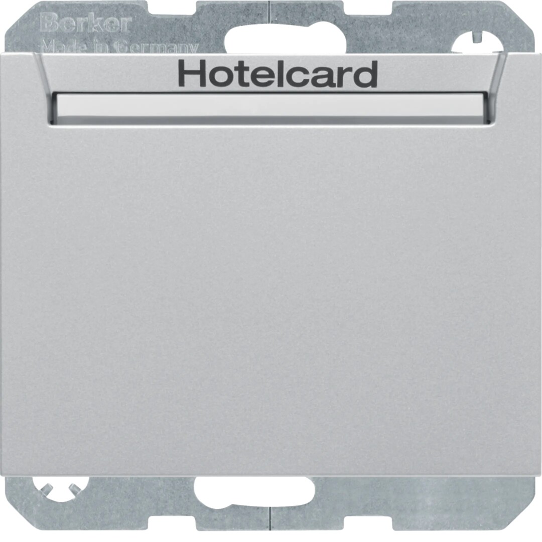 Hotellikorttikytkin 1s 10A hakuvalolla, K.5, alumiini