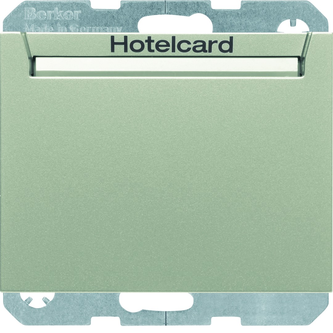 Hotellikorttikytkin 1s 10A hakuvalolla, K.5, ruostumaton teräs