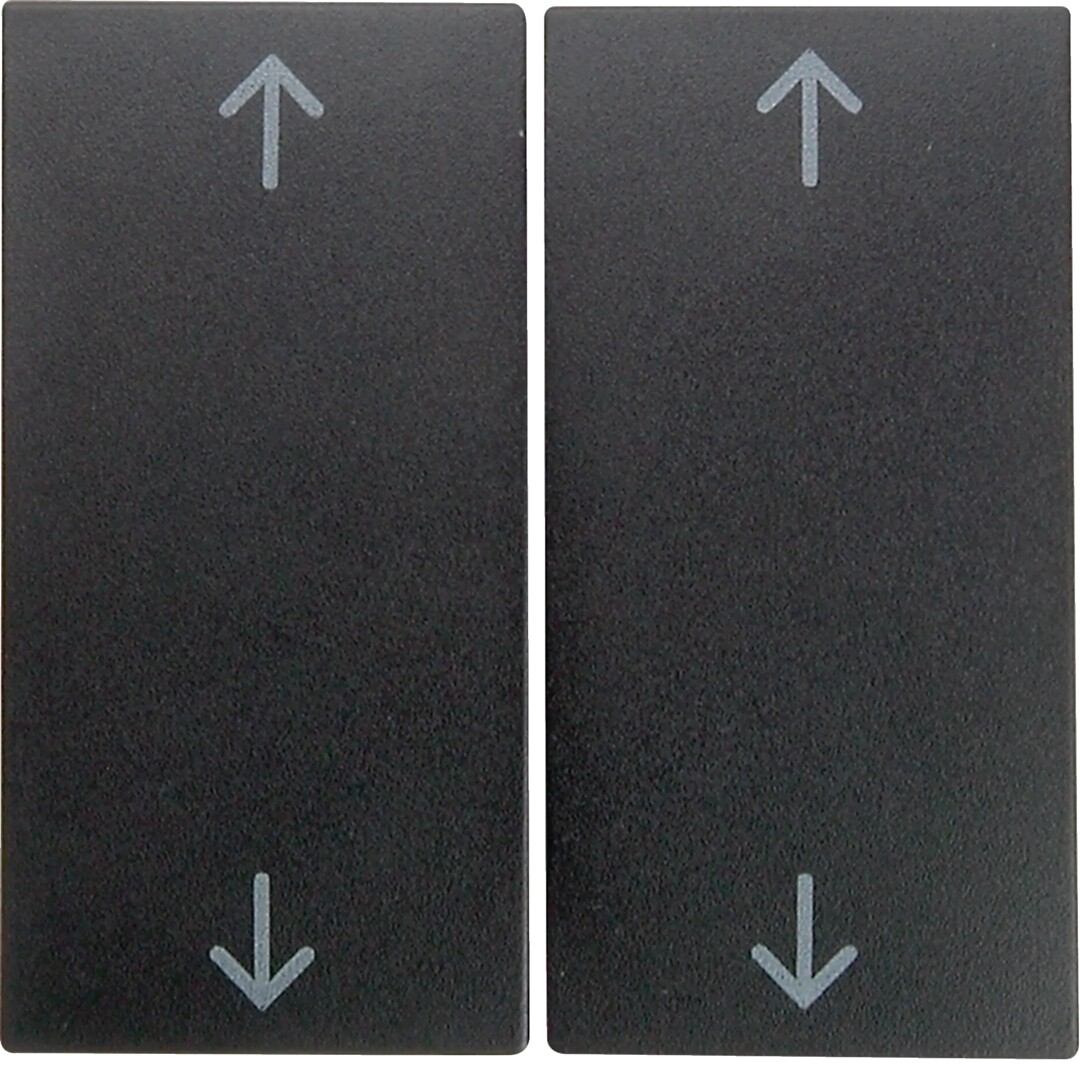 Vipu 2-osainen 6+6 verhokytkimelle/-painik., S.1/B.x, antrasiitti matta