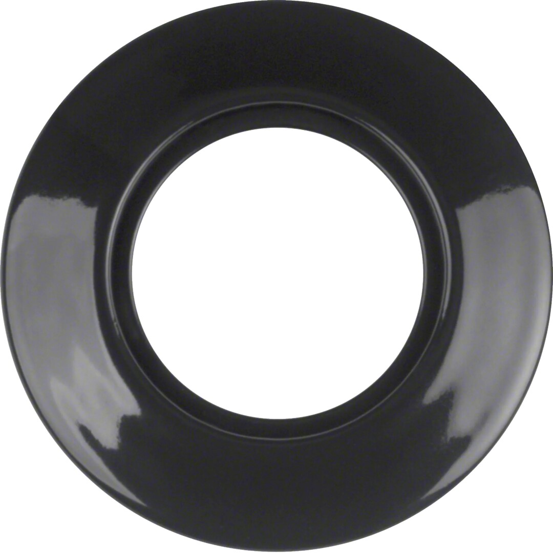 Peitelevy 1-osainen made by Rosenthal, 1930, musta kiiltävä, posliini