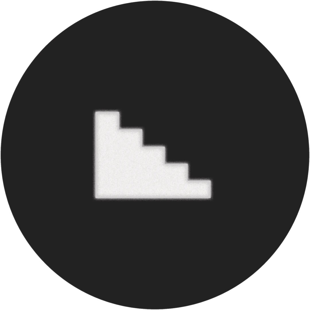 Symbolikalvo pyöreä porras-kuviolla valkoiselle LED-merkkivalolle